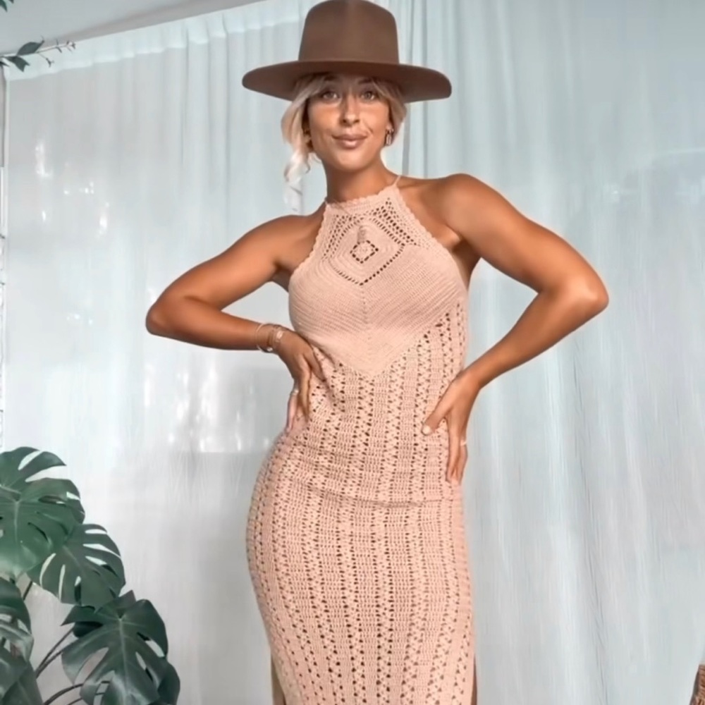 Spell Mirage Crochet Dress in M